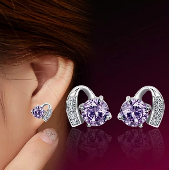 Jewelry - 🎀925 Amethyst Stud Earings